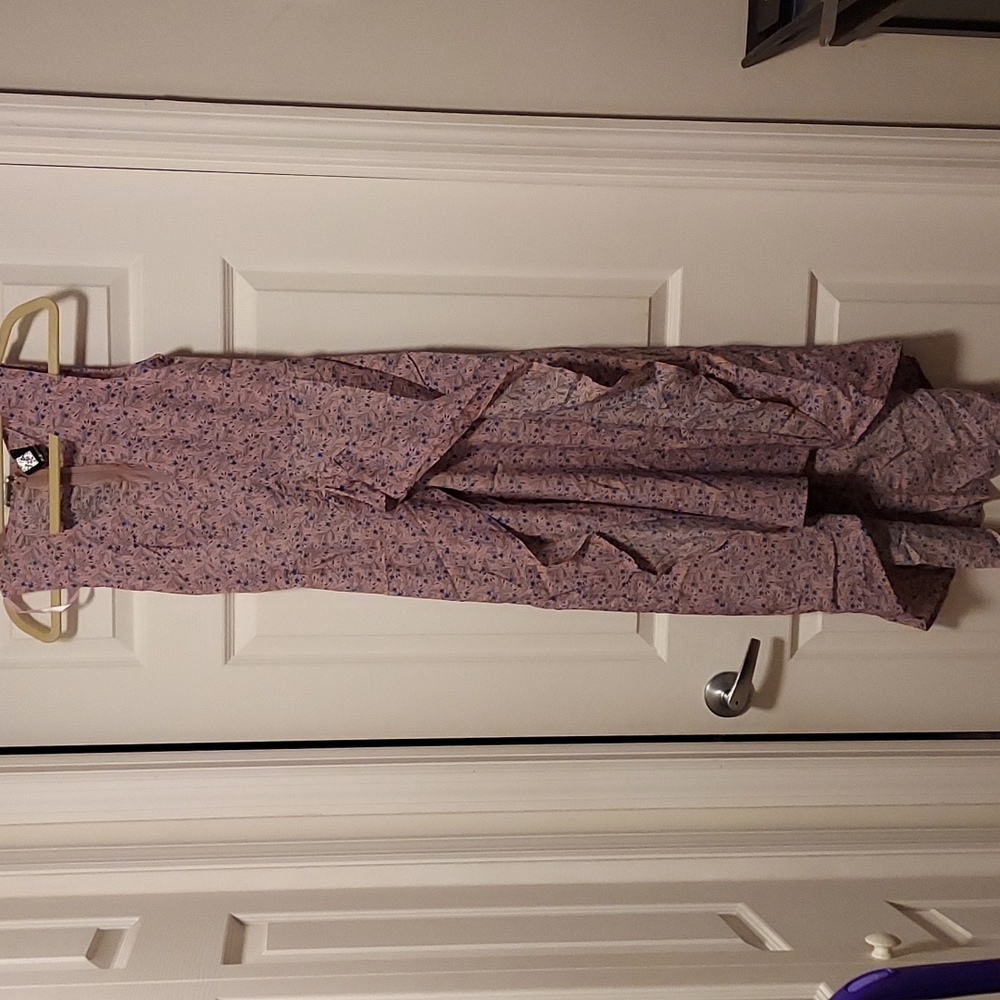 Size S" Pink Floral Midi Dress